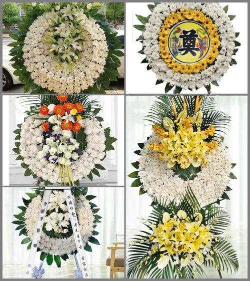 四川成都蒲江县朝阳湖镇白鹤村花圈速递
